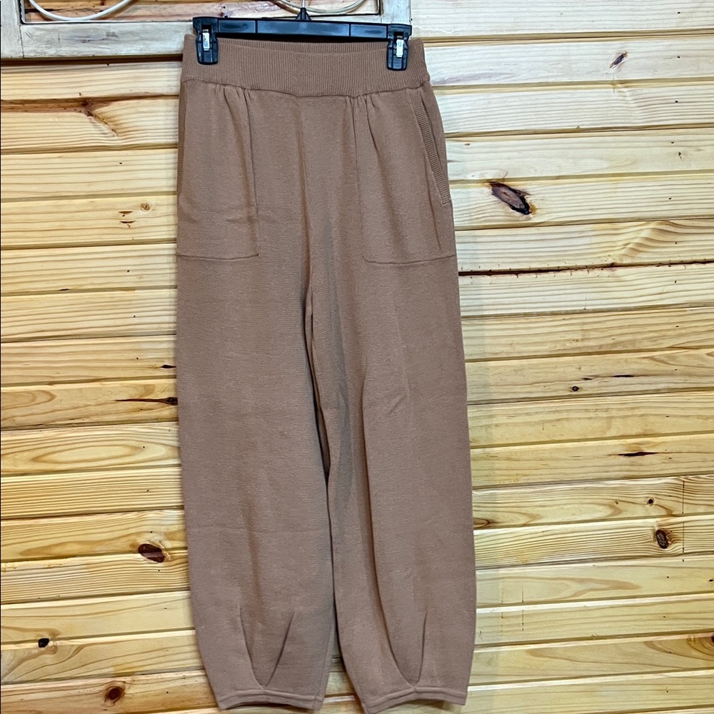 Brown Wide-Leg Pants